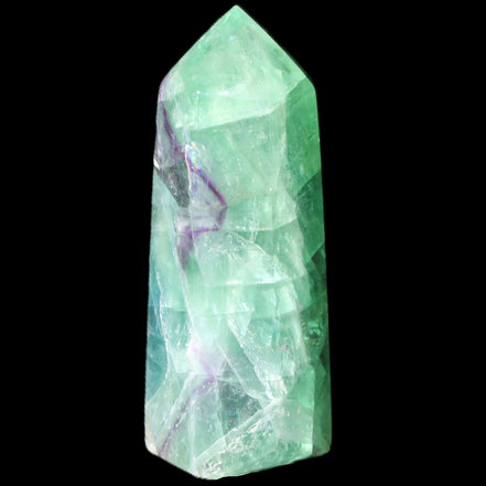 Rainbow Fluorite obelisk 89*30*32mm 170g in sunlight - Rocks and Things Store