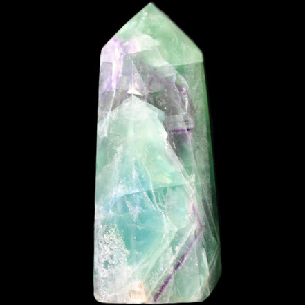 Rainbow Fluorite obelisk 89*30*32mm 170g in sunlight - Rocks and Things Store