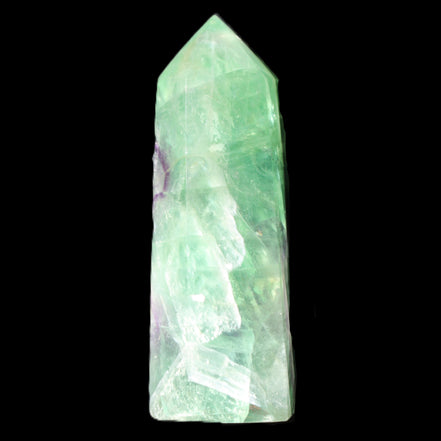 Rainbow Fluorite obelisk 89*30*32mm 170g in sunlight - Rocks and Things Store