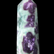 Rainbow Fluorite obelisk 95*29*34mm 170g in UV light - Rocks and Things Store