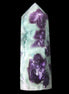 Rainbow Fluorite obelisk 95*29*34mm 170g in UV light - Rocks and Things Store