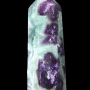 Rainbow Fluorite obelisk 95*29*34mm 170g in UV light - Rocks and Things Store
