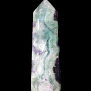 Rainbow Fluorite obelisk 95*29*34mm 170g in UV light - Rocks and Things Store