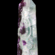 Rainbow Fluorite obelisk 95*29*34mm 170g in UV light - Rocks and Things Store