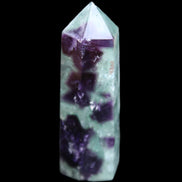 Rainbow Fluorite obelisk 95*29*34mm 170g in UV light - Rocks and Things Store