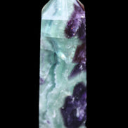 Rainbow Fluorite obelisk 95*29*34mm 170g in UV light - Rocks and Things Store