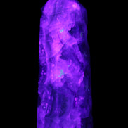 Rainbow Fluorite obelisk 95*29*34mm 170g in UV light - Rocks and Things Store