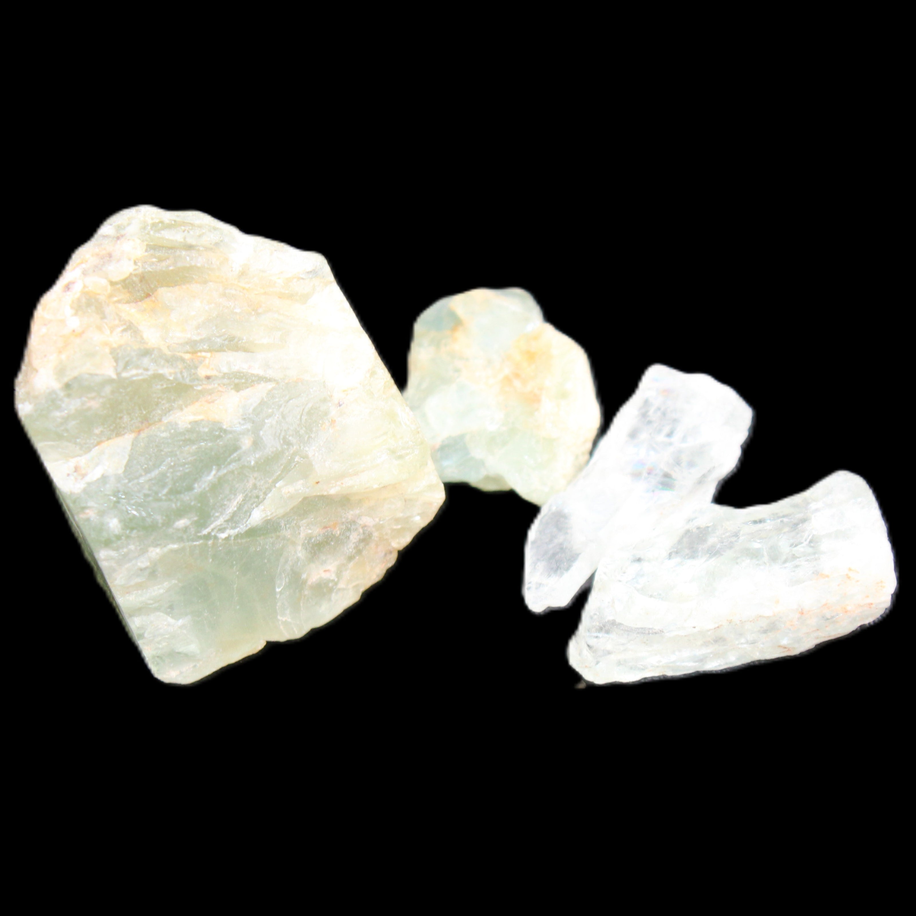 Aquamarine 4 natural crystals 12g in sunlight  - Rocks and Things Store