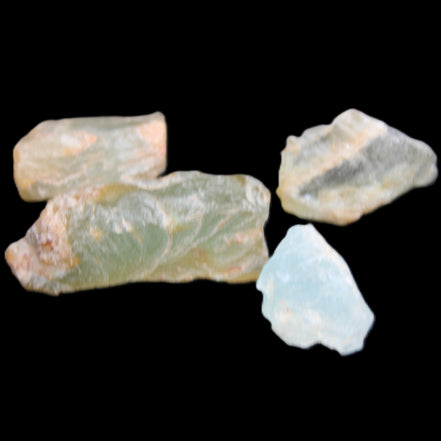 Aquamarine 4 natural crystals 12g in sunlight  - Rocks and Things Store