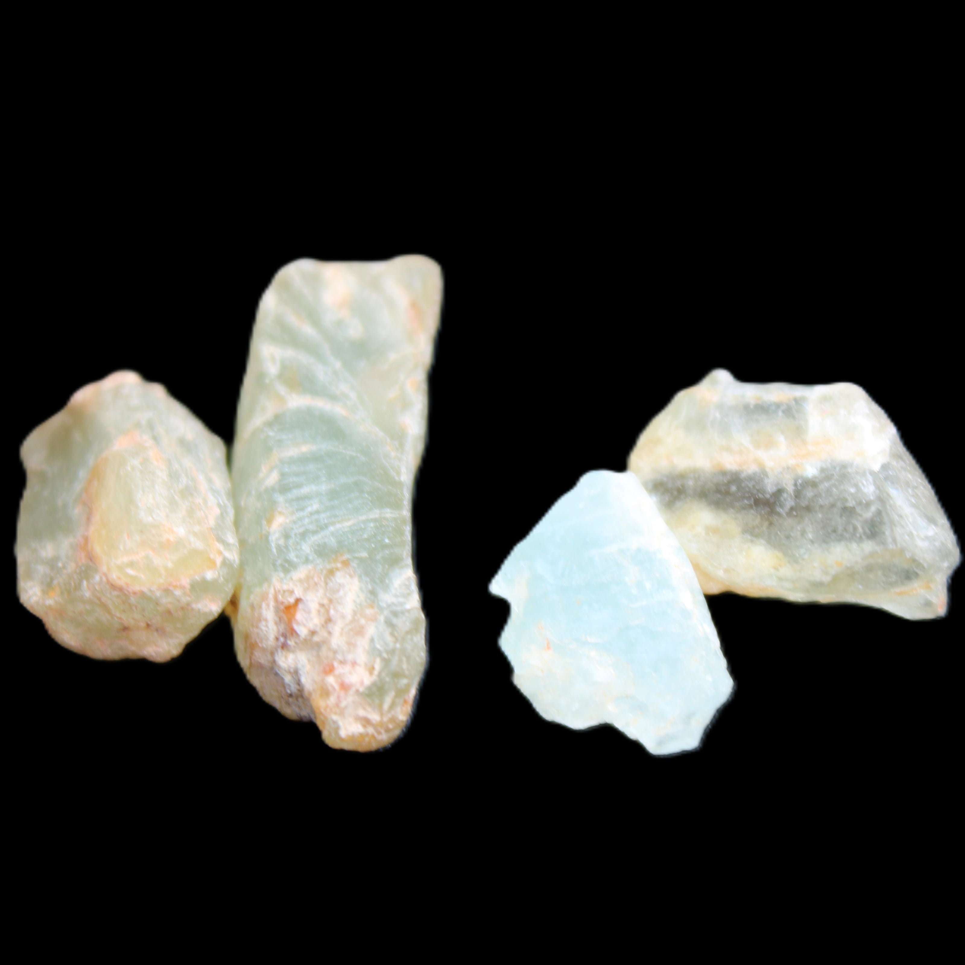 Aquamarine 4 natural crystals 12g in sunlight  - Rocks and Things Store