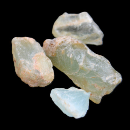 Aquamarine 4 natural crystals 12g in sunlight  - Rocks and Things Store