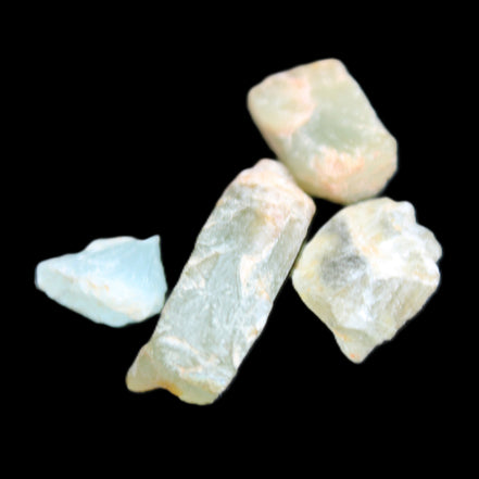 Aquamarine 4 natural crystals 12g in sunlight  - Rocks and Things Store