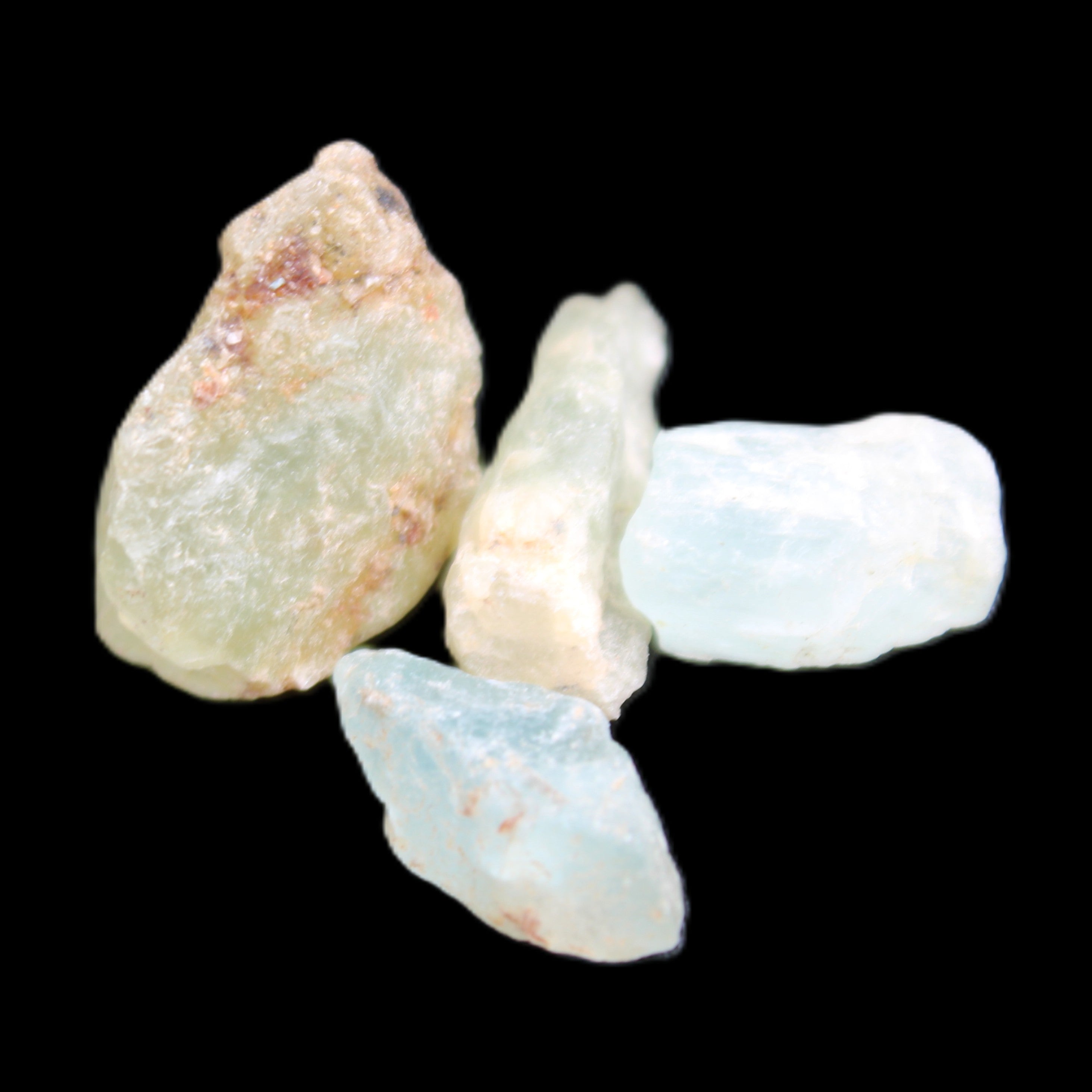 Aquamarine 4 natural crystals 12g in sunlight  - Rocks and Things Store