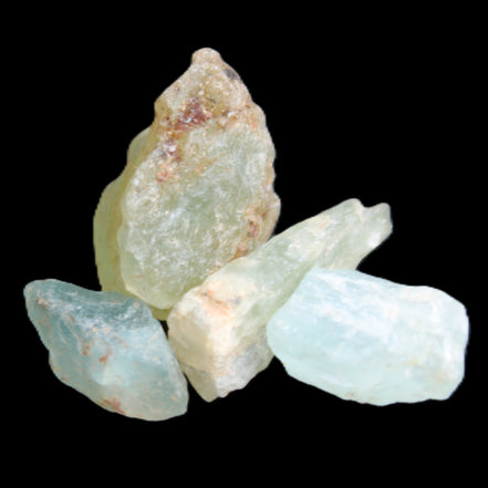 Aquamarine 4 natural crystals 12g in sunlight  - Rocks and Things Store