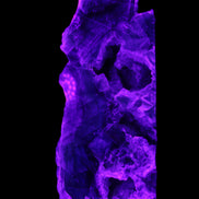 Fluorite obelisk 221*77*40mm 1410g in UV light - Rocks and Things Store