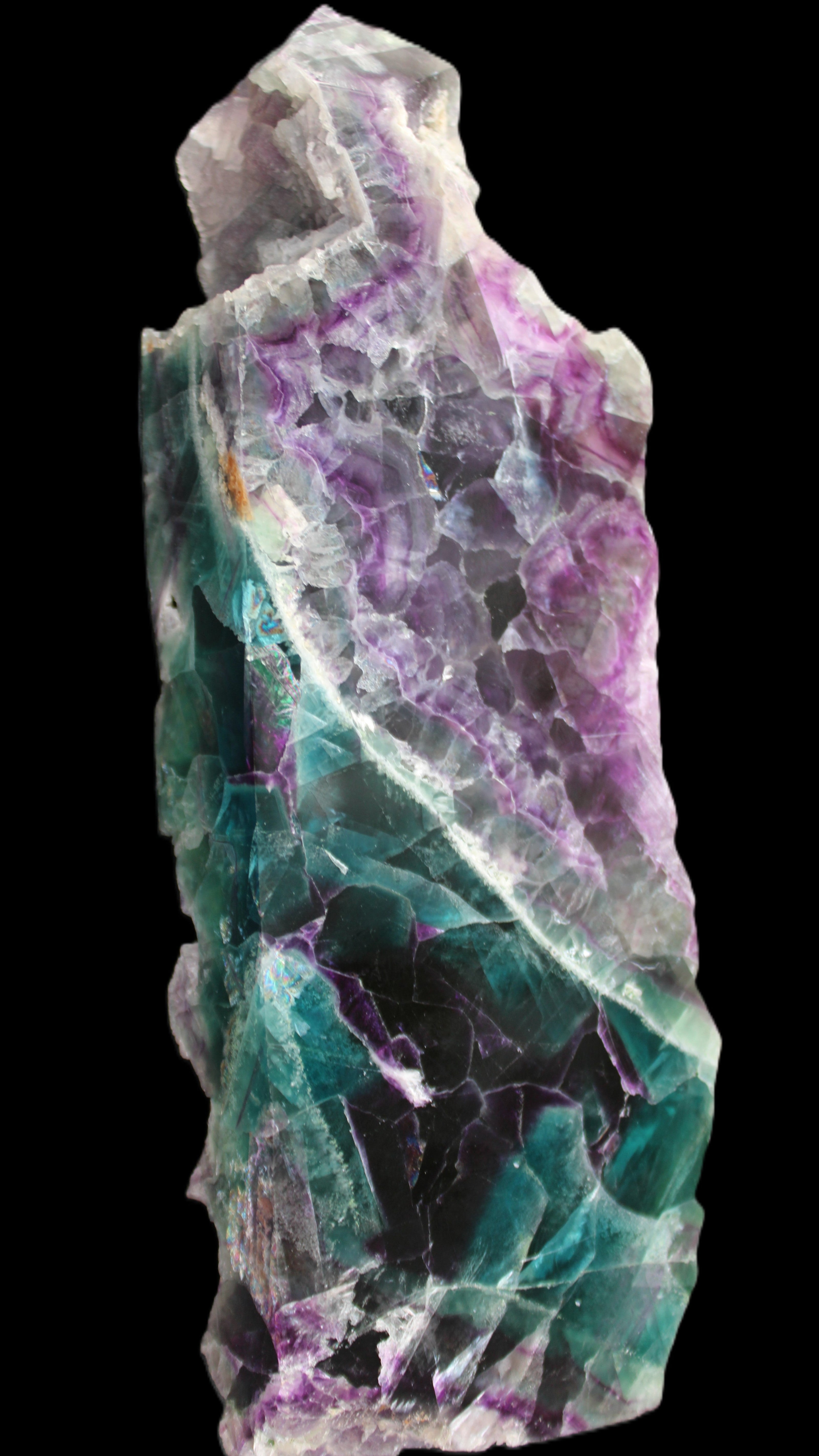 Fluorite obelisk 221*77*40mm 1410g in sunlight - Rocks and Things Store
