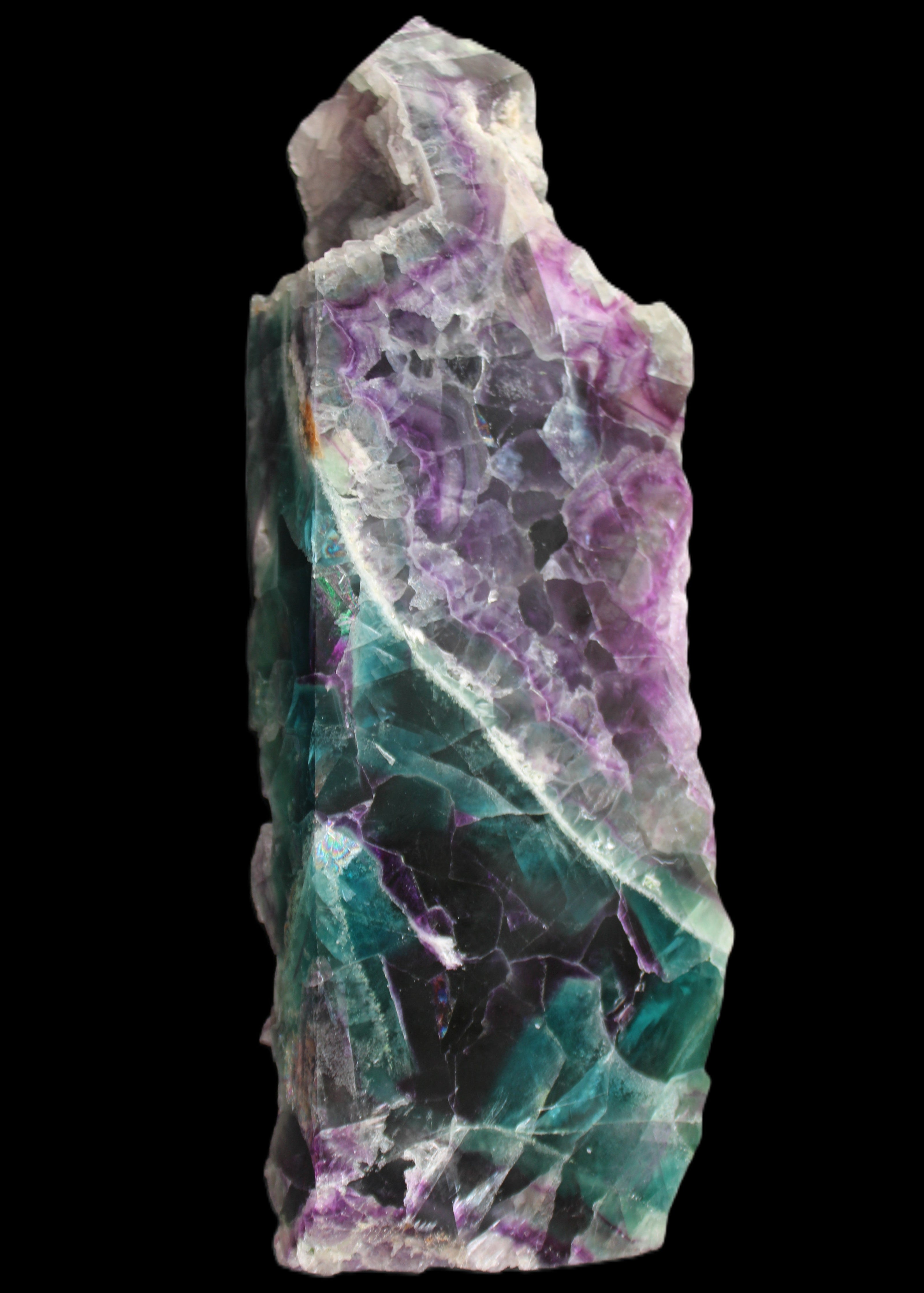 Fluorite obelisk 221*77*40mm 1410g in sunlight - Rocks and Things Store