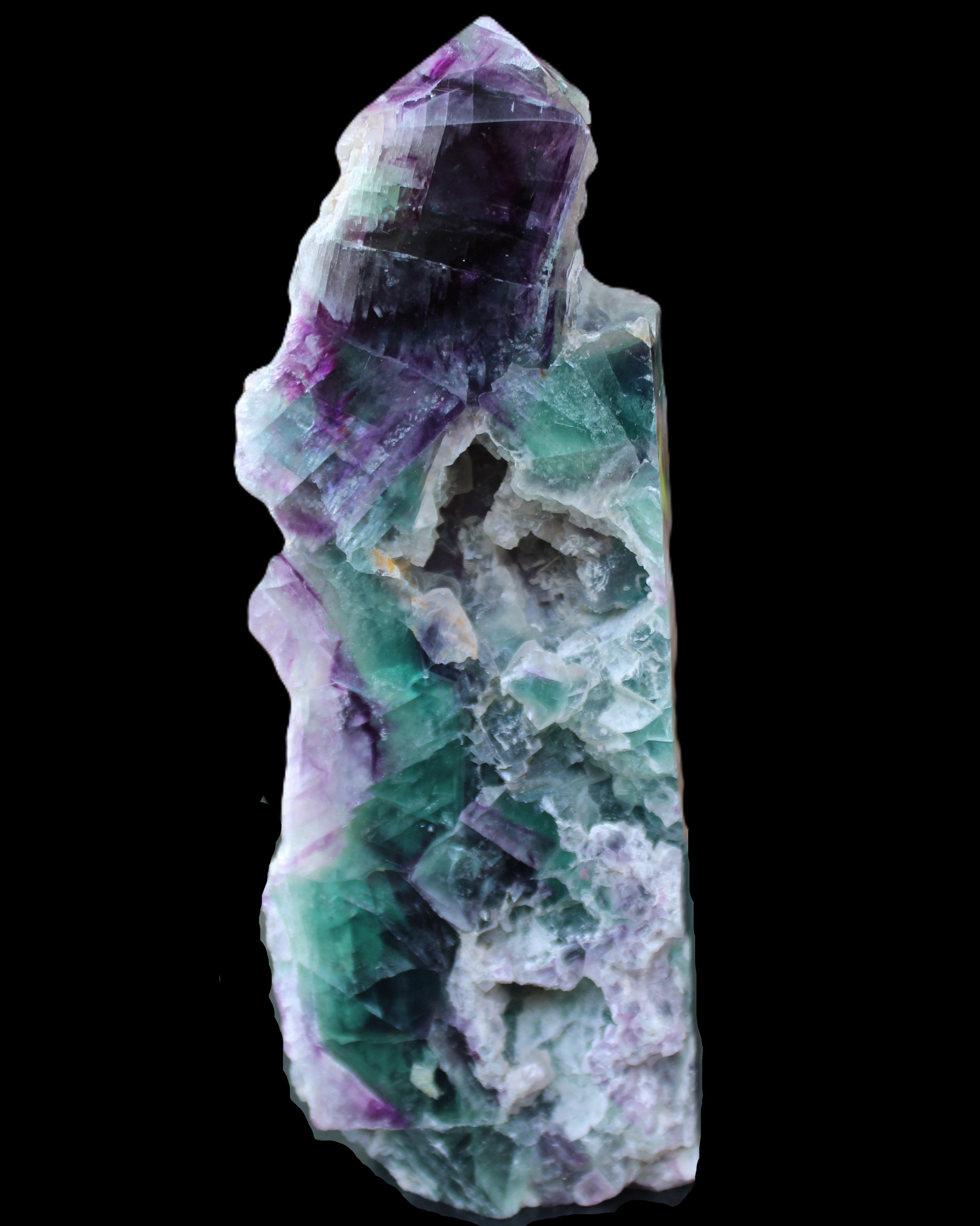 Fluorite obelisk 221*77*40mm 1410g in sunlight - Rocks and Things Store