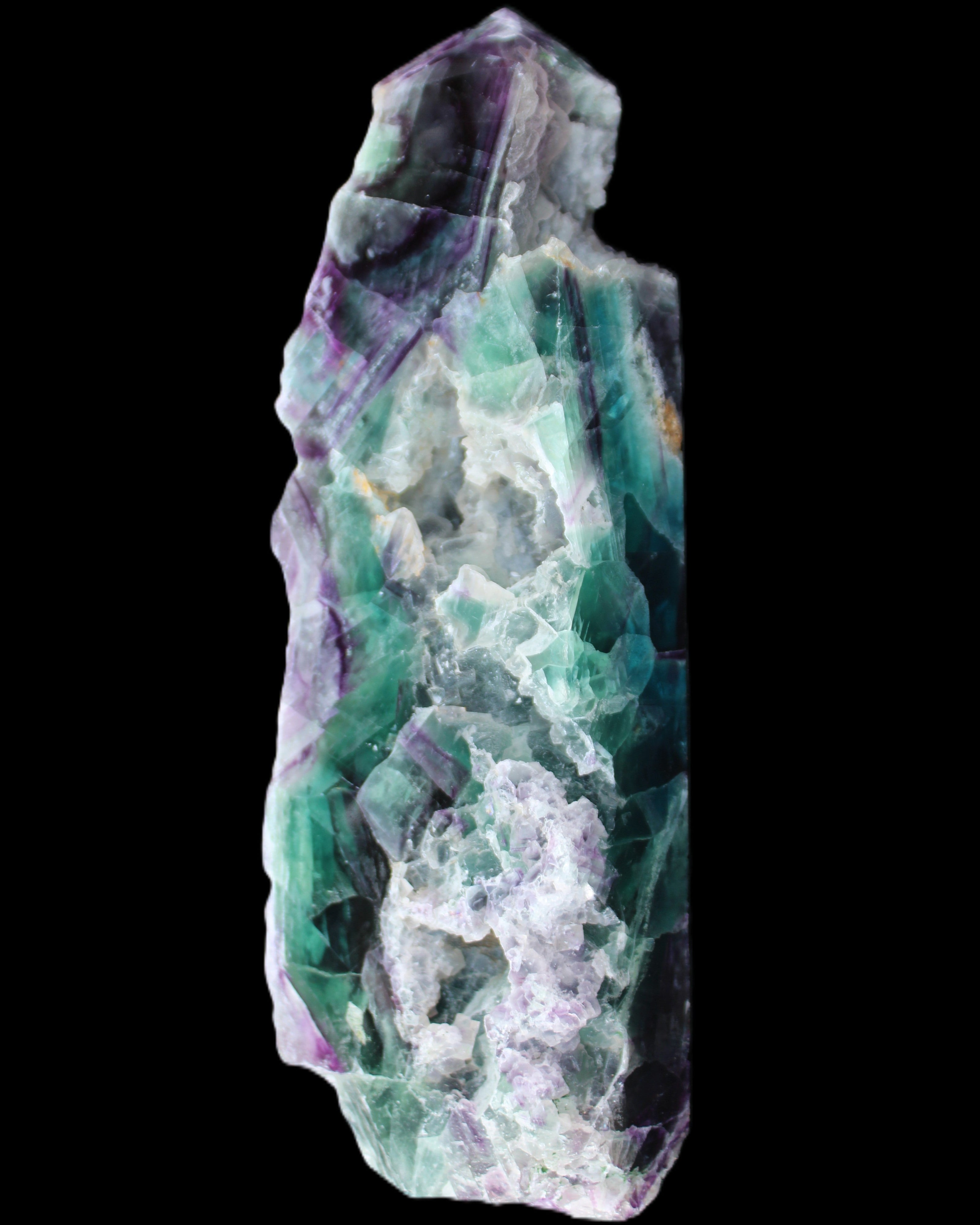Fluorite obelisk 221*77*40mm 1410g in sunlight - Rocks and Things Store
