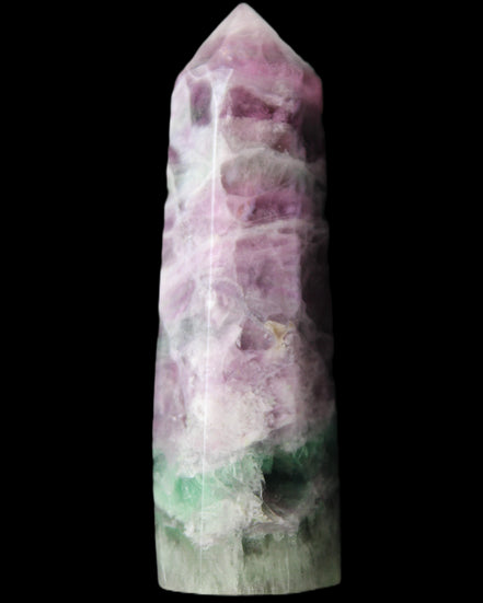 Rainbow Fluorite obelisk 98*27*29mm 151g in sunlight - Rocks and Things Store