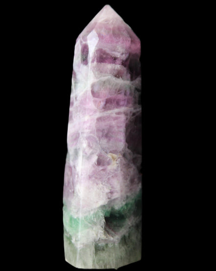 Rainbow Fluorite obelisk 98*27*29mm 151g in sunlight - Rocks and Things Store
