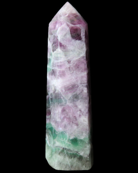 Rainbow Fluorite obelisk 98*27*29mm 151g in sunlight - Rocks and Things Store