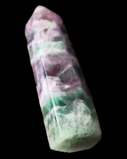 Rainbow Fluorite obelisk 98*27*29mm 151g in sunlight - Rocks and Things Store