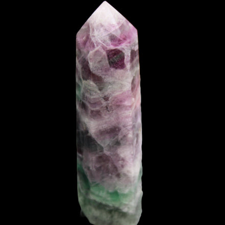 Rainbow Fluorite obelisk 98*27*29mm 151g in sunlight - Rocks and Things Store