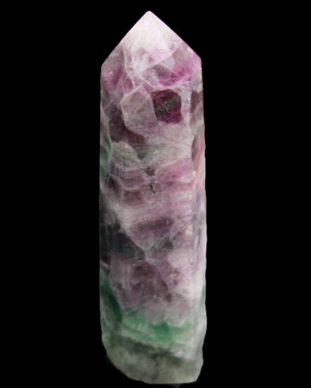 Rainbow Fluorite obelisk 98*27*29mm 151g in sunlight - Rocks and Things Store