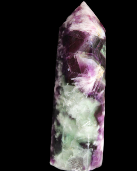 Awesome Rainbow Fluorite obelisk 94*25*27mm 141g in sunlight - Rocks and Things Store
