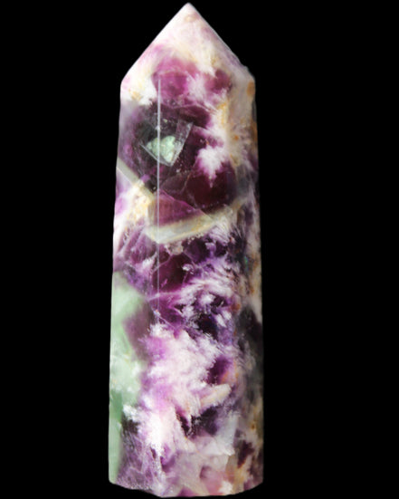 Awesome Rainbow Fluorite obelisk 94*25*27mm 141g in sunlight - Rocks and Things Store