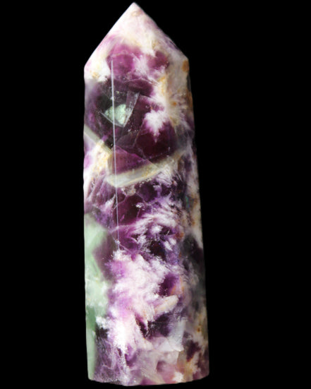Awesome Rainbow Fluorite obelisk 94*25*27mm 141g in sunlight - Rocks and Things Store