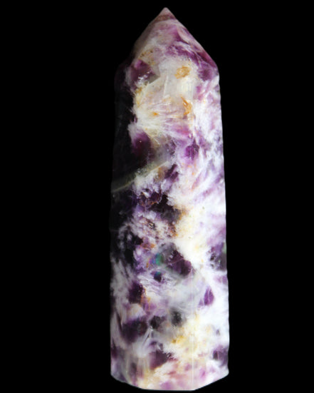Awesome Rainbow Fluorite obelisk 94*25*27mm 141g in sunlight - Rocks and Things Store