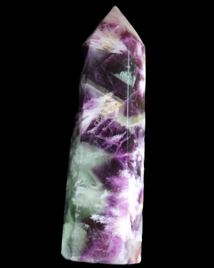 Awesome Rainbow Fluorite obelisk 94*25*27mm 141g in sunlight - Rocks and Things Store