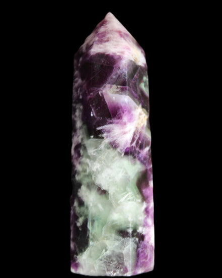 Awesome Rainbow Fluorite obelisk 94*25*27mm 141g in sunlight - Rocks and Things Store