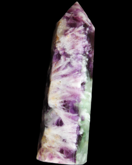 Awesome Rainbow Fluorite obelisk 94*25*27mm 141g in sunlight - Rocks and Things Store
