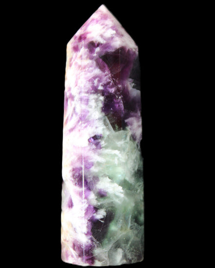 Awesome Rainbow Fluorite obelisk 94*25*27mm 141g in sunlight - Rocks and Things Store