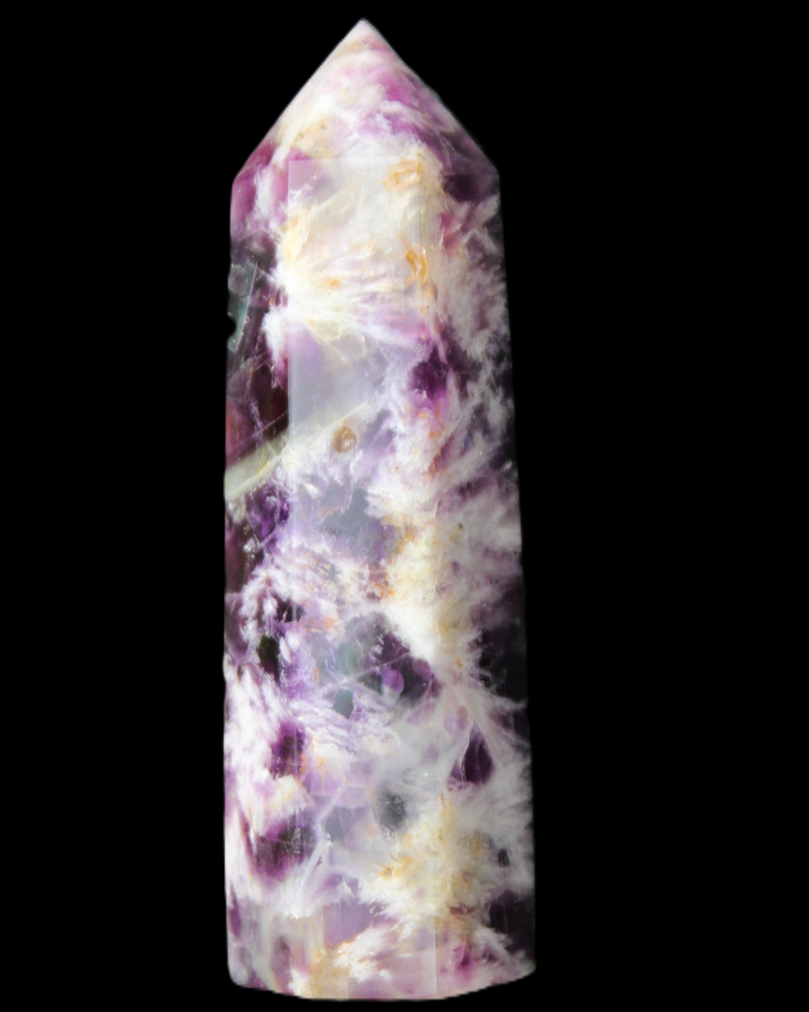 Awesome Rainbow Fluorite obelisk 94*25*27mm 141g in sunlight - Rocks and Things Store
