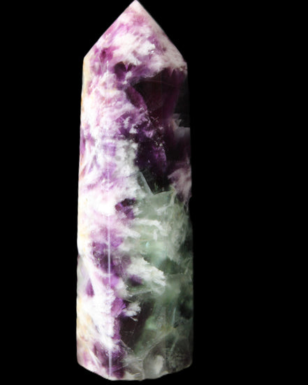 Awesome Rainbow Fluorite obelisk 94*25*27mm 141g in sunlight - Rocks and Things Store