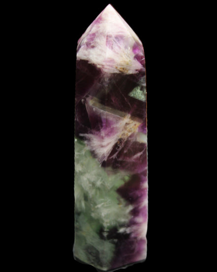Awesome Rainbow Fluorite obelisk 94*25*27mm 141g in sunlight - Rocks and Things Store