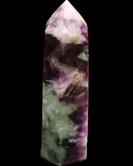 Awesome Rainbow Fluorite obelisk 94*25*27mm 141g in sunlight - Rocks and Things Store