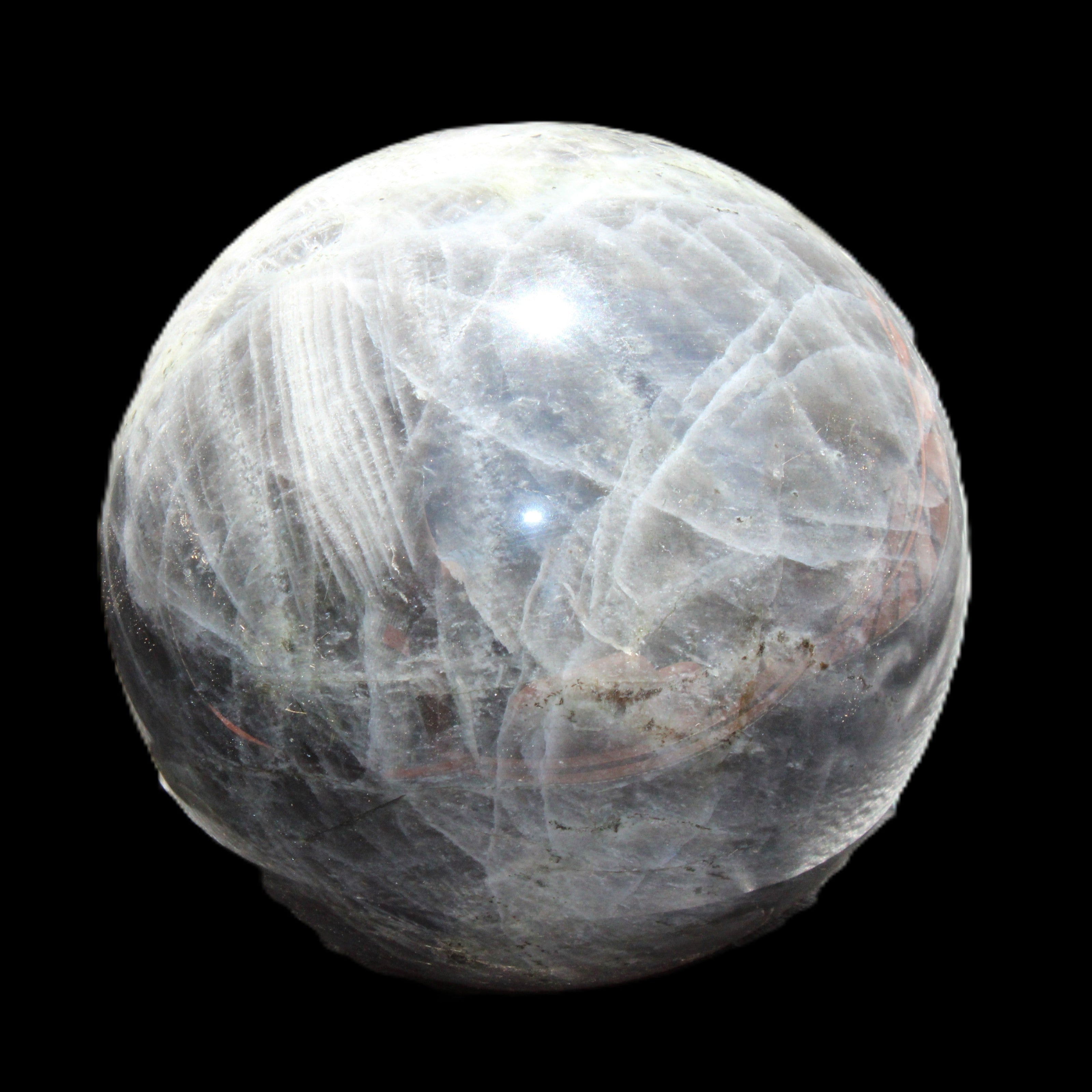 Labradorite sphere 102mm 1520g in sunlight - Rocks and Things Store