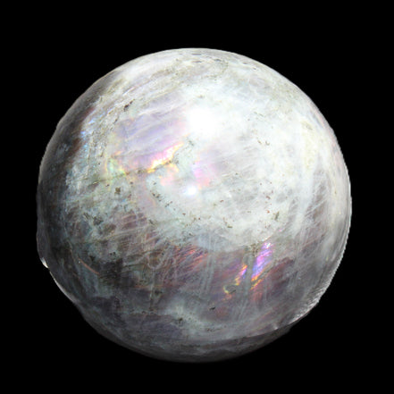 Labradorite sphere 102mm 1520g in sunlight - Rocks and Things Store