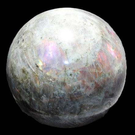 Labradorite sphere 102mm 1520g in sunlight - Rocks and Things Store
