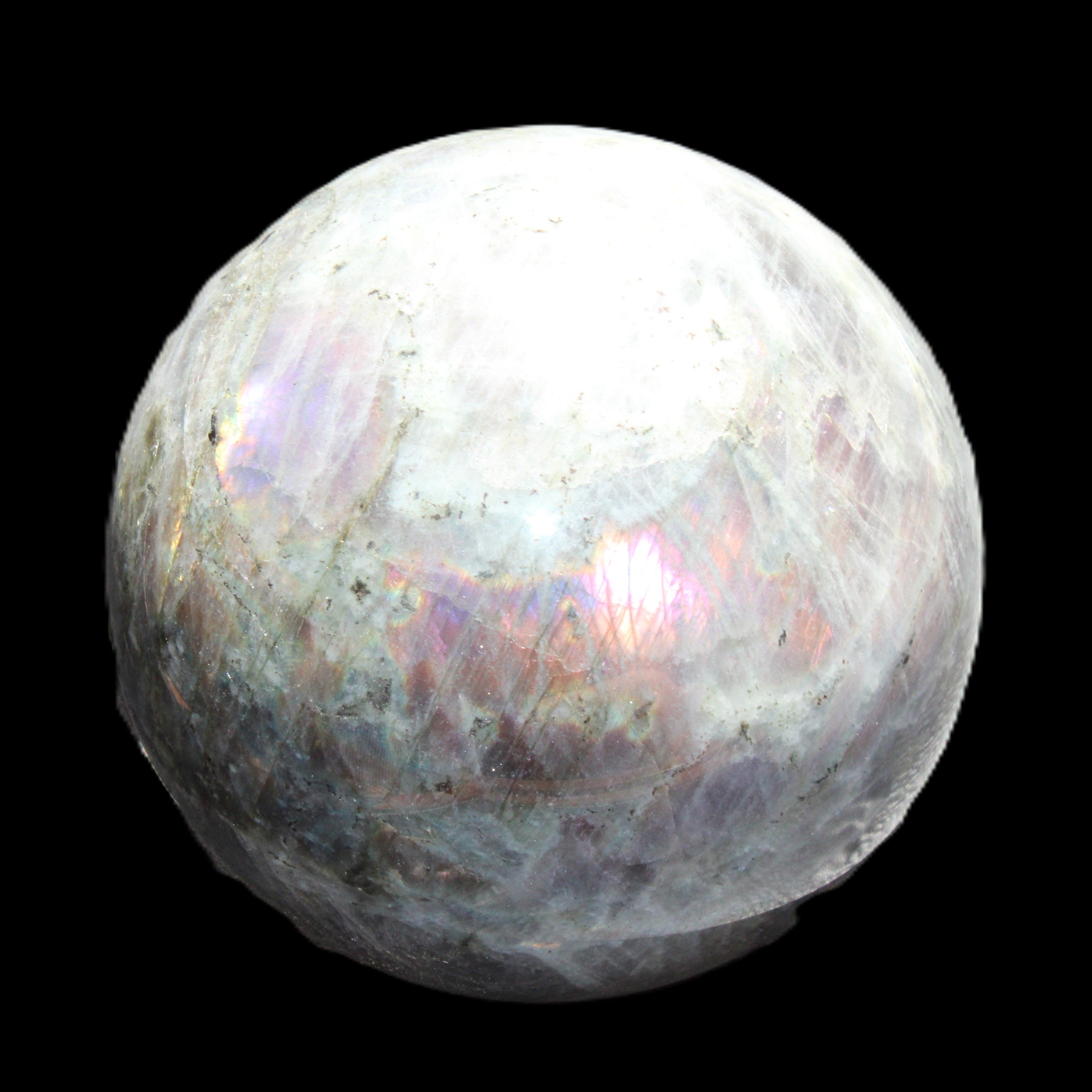 Labradorite sphere 102mm 1520g in sunlight - Rocks and Things Store