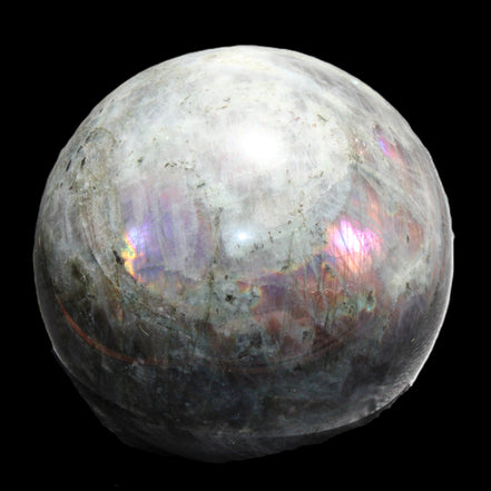 Labradorite sphere 102mm 1520g in sunlight - Rocks and Things Store