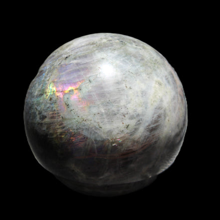 Labradorite sphere 102mm 1520g in sunlight - Rocks and Things Store