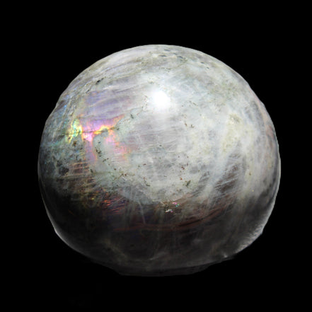 Labradorite sphere 102mm 1520g in sunlight - Rocks and Things Store