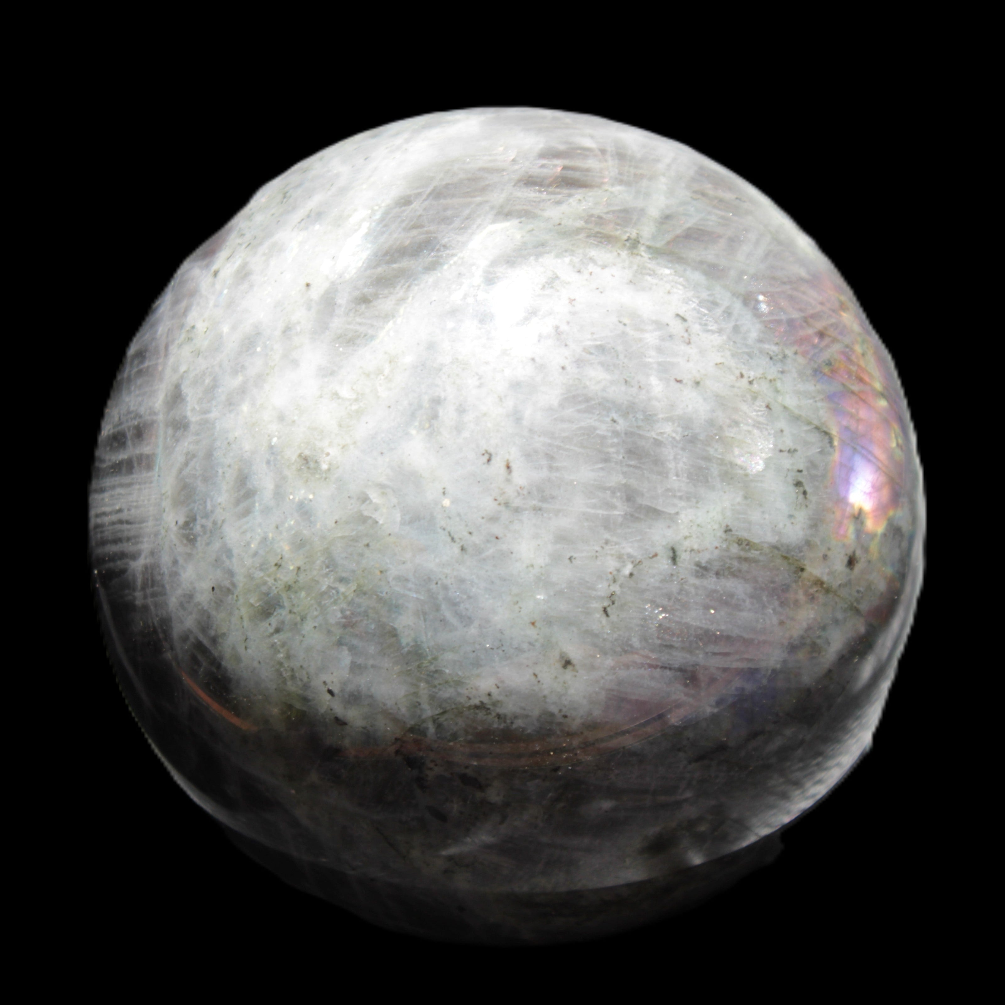Labradorite sphere 102mm 1520g in sunlight - Rocks and Things Store