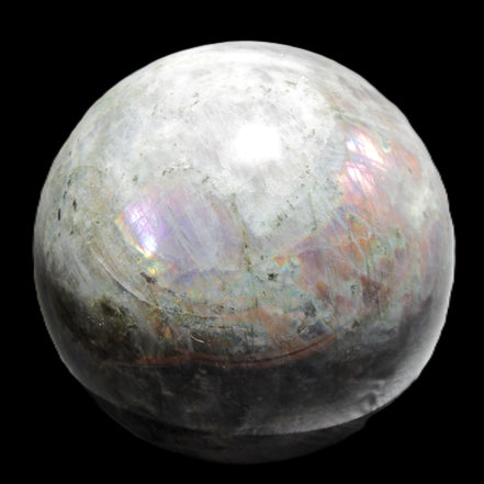 Labradorite sphere 102mm 1520g in sunlight - Rocks and Things Store